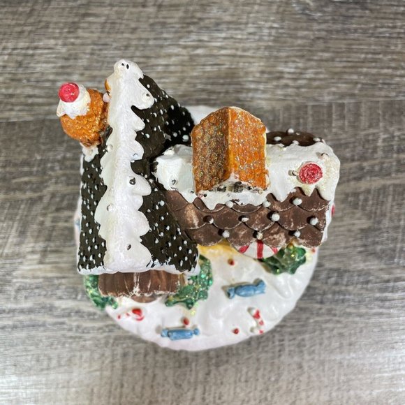 Candle Lite Gingerbread House Christmas Jar Candle Lid Topper Candy Winter - Picture 6 of 7